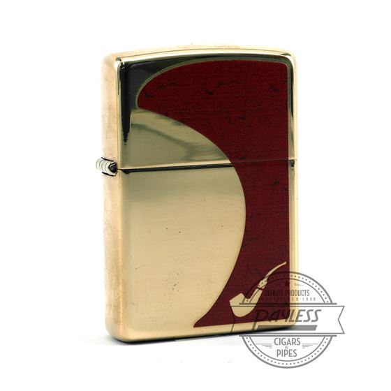 Zippo Red And Gold Pipe Lighter