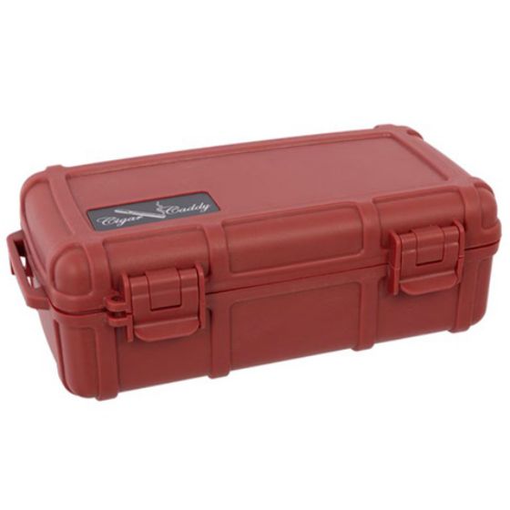 Cigar Caddy 10 Cigar Travel Humidor Red