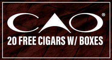 Receive 20 Free Cigars with any CAO Box Purchase
